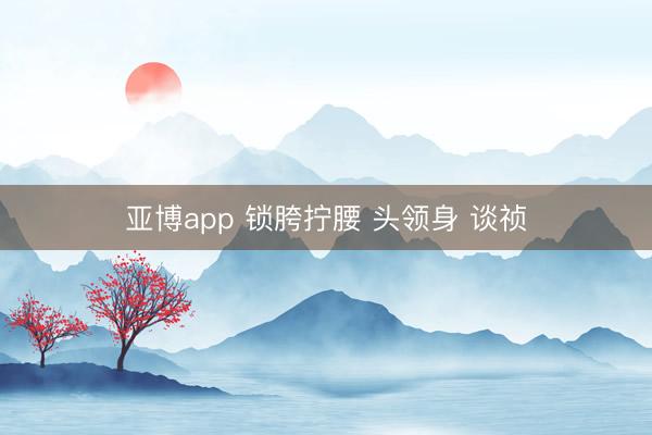 亚博app 锁胯拧腰 头领身 谈祯