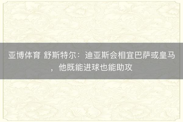 亚博体育 舒斯特尔：迪亚斯会相宜巴萨或皇马，他既能进球也能助攻