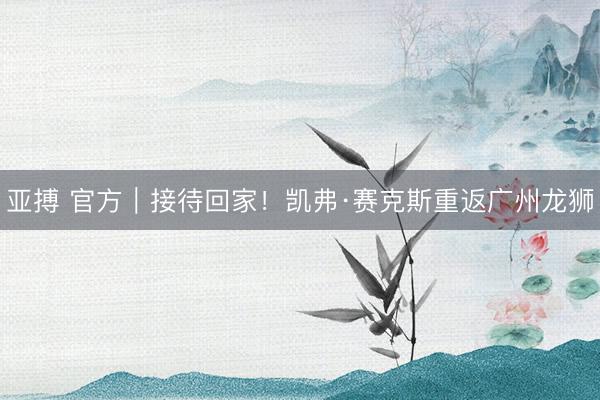 亚搏 官方|接待回家!凯弗·赛克斯重返广州龙狮