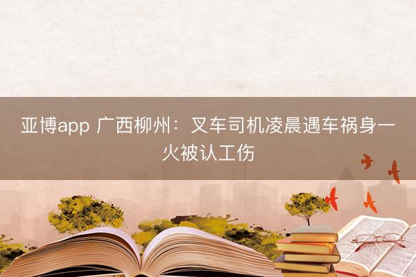 亚博app 广西柳州:叉车司机凌晨遇车祸身一火被认工伤